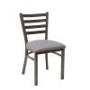 silla america gris envejecido asiento tapizado gris