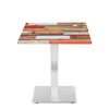mesa munich 75cm pie aluminio