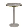 mesa 7150 pintada gris con tablero sicilia aro latón REYMA