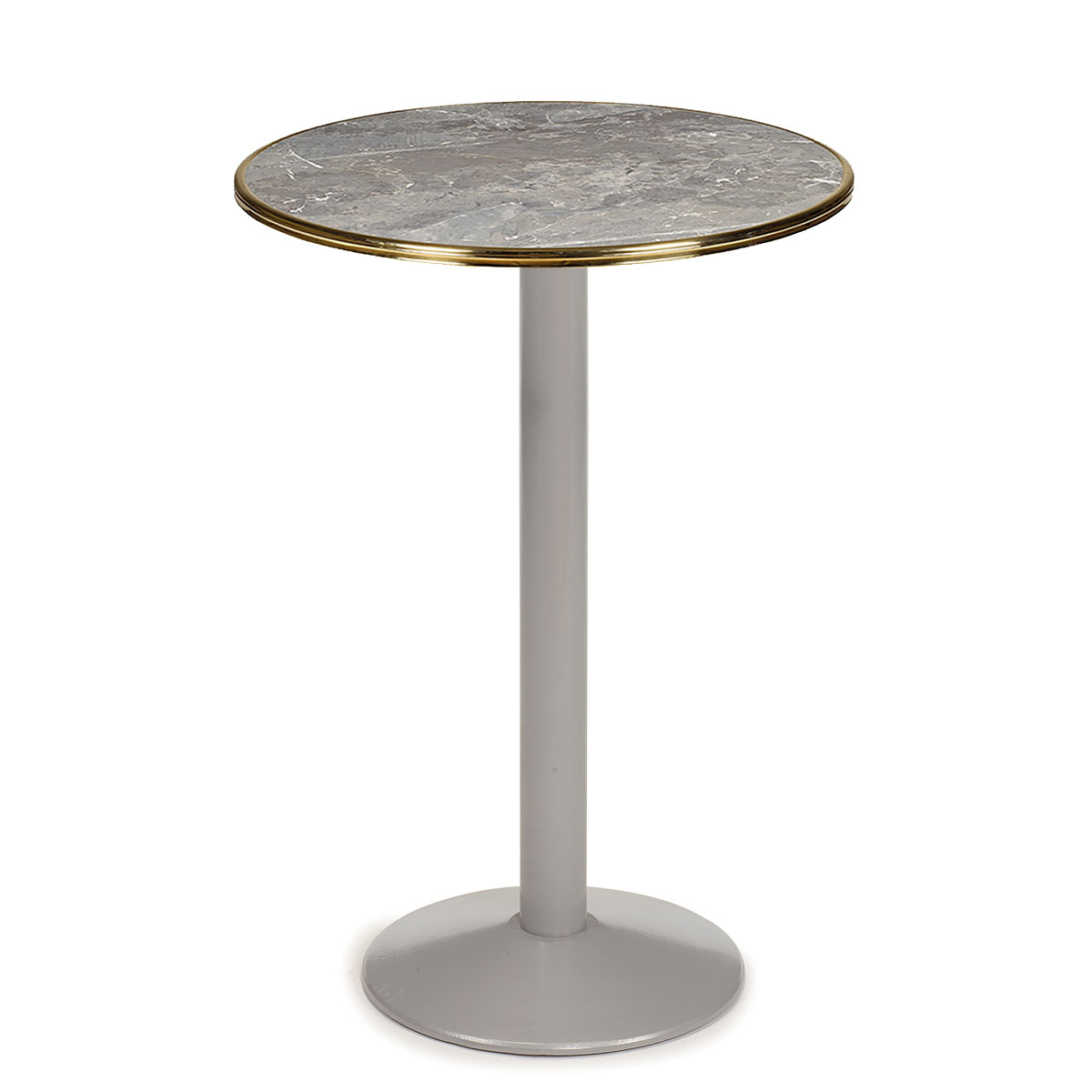 mesa 7150 pintada gris con tablero sicilia aro latón REYMA