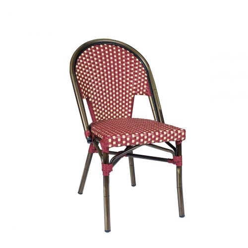 silla tivoli rojo y crema
