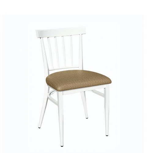 silla arizona blanca con asiento tapizado