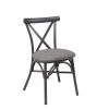 silla atico grafito tapizado gris
