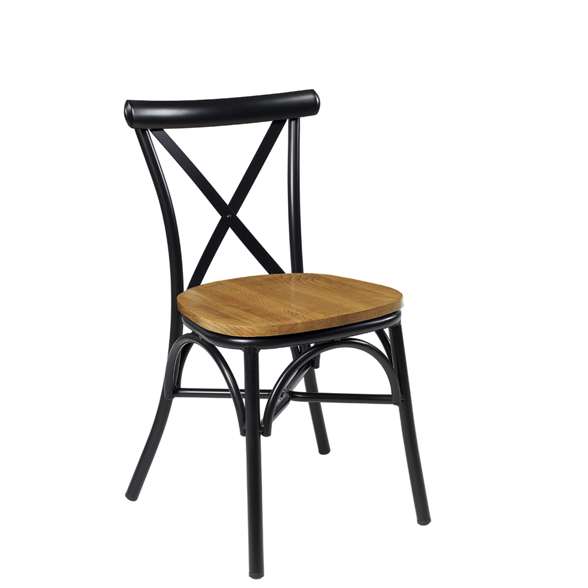 silla atico negro macizo