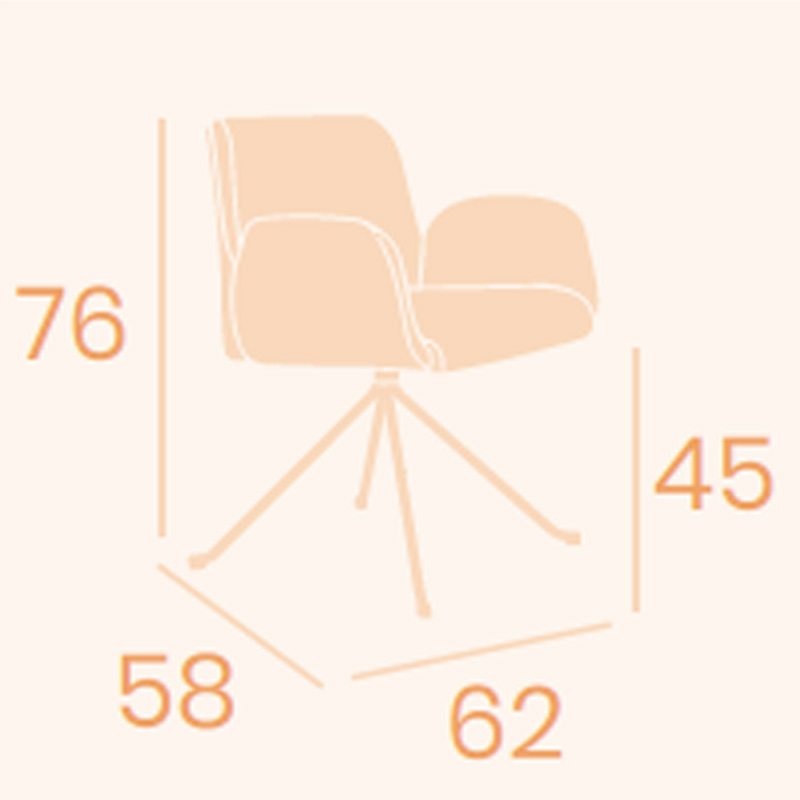 Dimensiones sillón Lugano B-5 REYMA