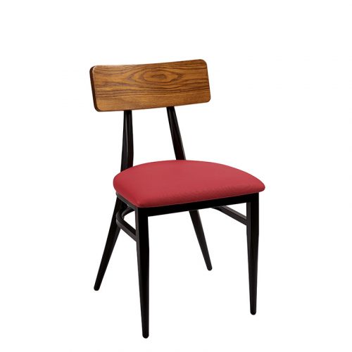silla montana respaldo madera con asiento tapizado samba REYMA