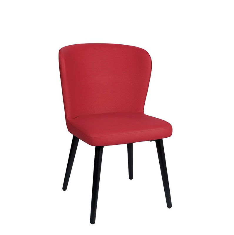 silla para exterior en acero Veneto tapizado samba