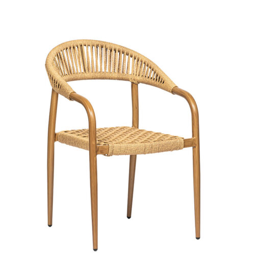 Sillon Faro deco roble natural rope crema