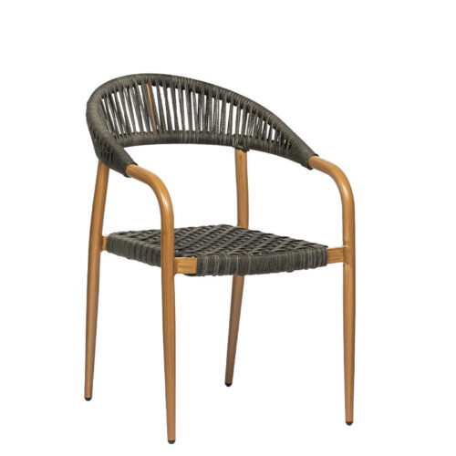 Sillon Faro deco roble natural rope gris
