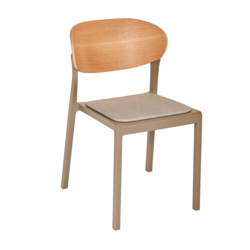 Silla resina madera Bake wood pad sand