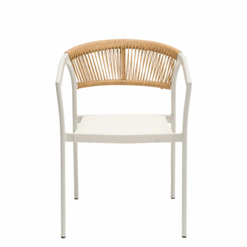sillón Seúl blanco vista frontal