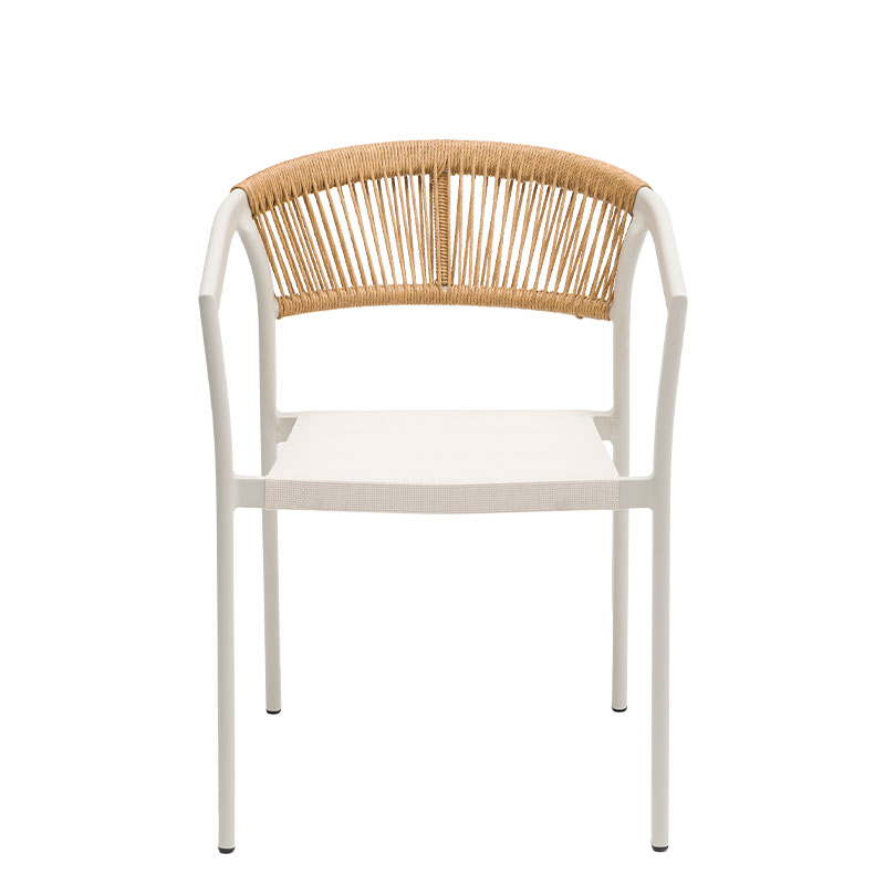 sillón Seúl blanco vista frontal