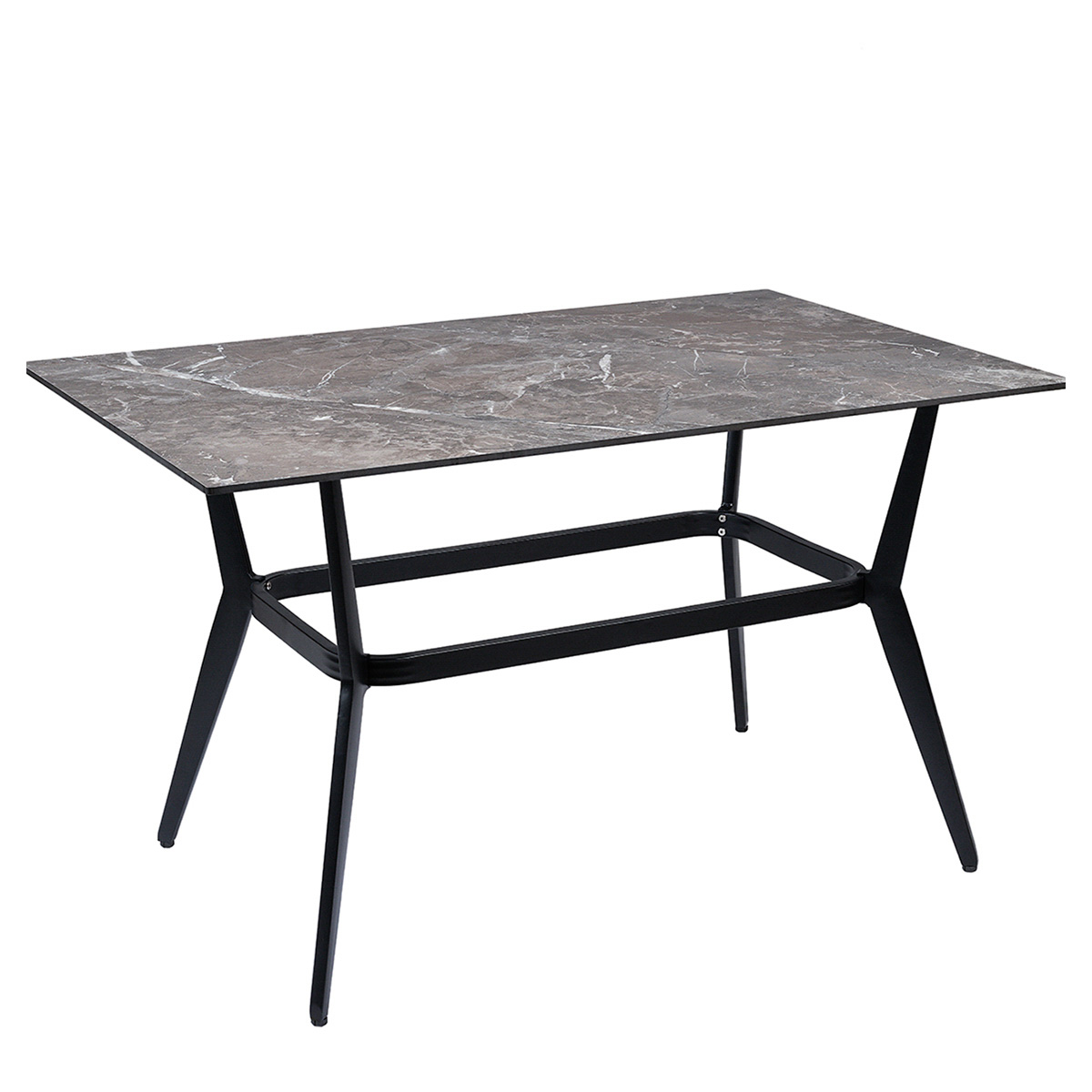Mesa Mauricio rectangular aluminio negro tablero compact Sicilia