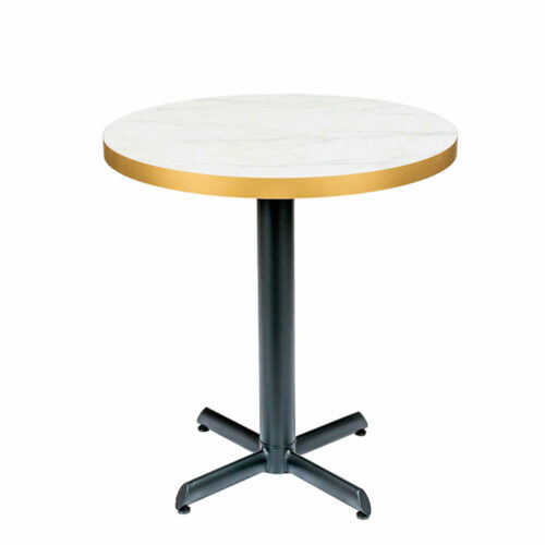 Mesa Miami negro redondo tablero blanco