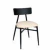Silla brooklyn negro tapizado arena