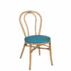 Silla Chicago roble natural tapizado zafiro