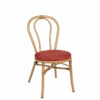 Silla Chicago roble natural tapizado terracota