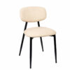 Silla Dallas negro respaldo y asiento tapizado arena