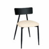 Silla Dallas negro tapizado arena