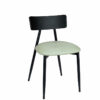 Silla Dallas negro tapizado esmeralda