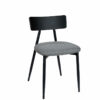 Silla Dallas negro tapizado vesubio