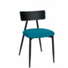 Silla Dallas negro tapizado zafiro