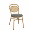 Silla Innsbruck roble natural tapizado vesubio