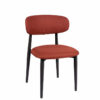 Silla Lírica negro tapizado terracota