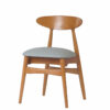 Silla Nórdica madera asiento celeste