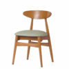 Silla Nórdica madera asiento esmeralda