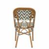 Silla Bordeaux deco roble negro trasera