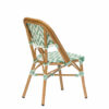 Silla Bordeaux deco roble verde trasera