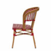 Silla Champagne deco roble rojo lateral