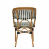 Silla Champagne deco roble verde trasera