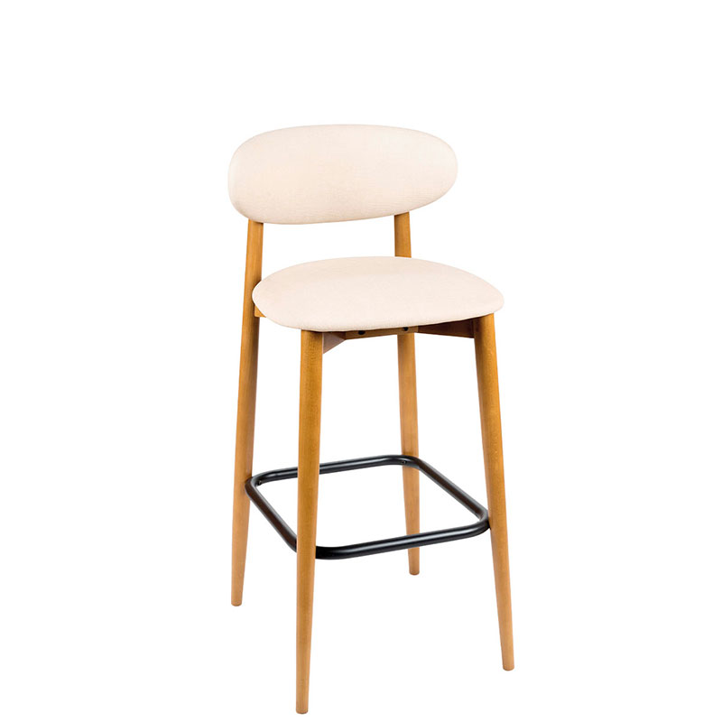 Banqueta Sinfonía madera tapizado arena