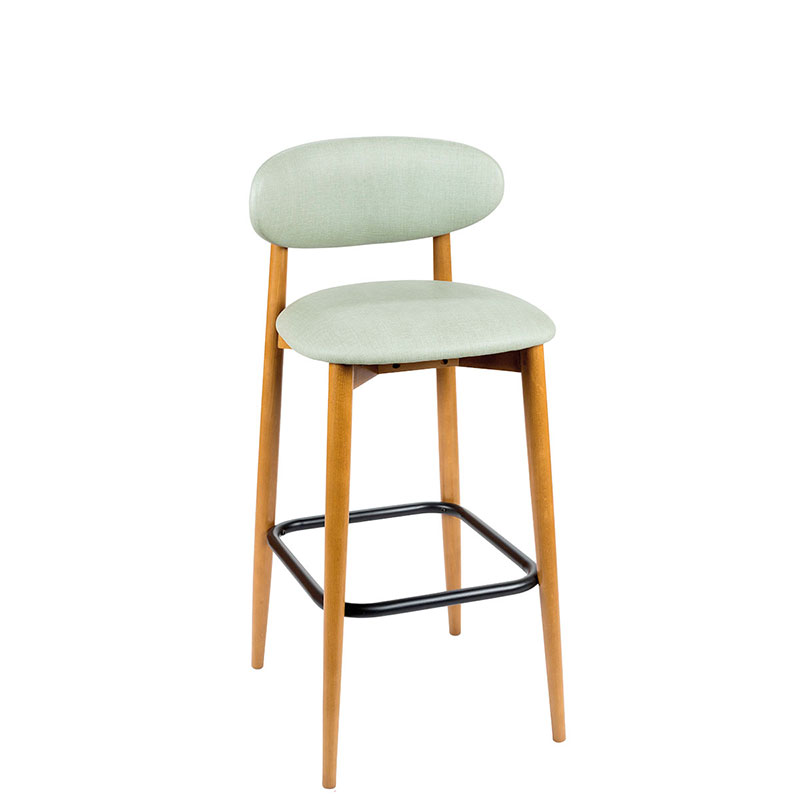 Banqueta Sinfonía madera tapizado esmeralda