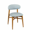 Silla Sinfonía madera tapizado celeste