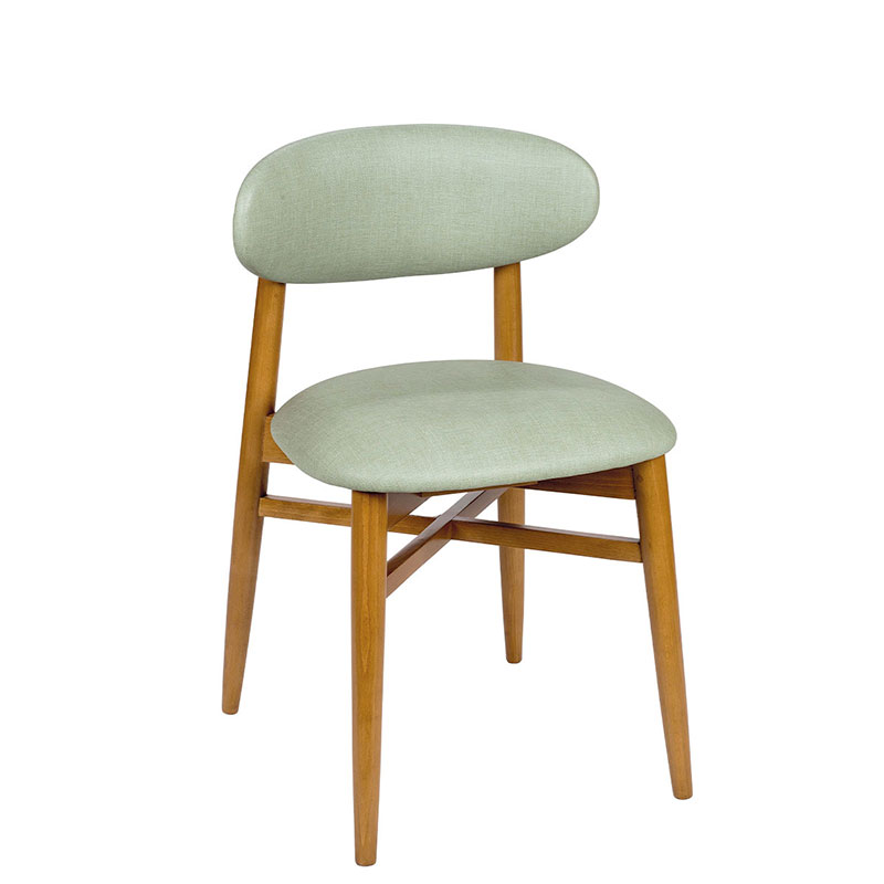 Silla Sinfonía madera tapizado esmeralda
