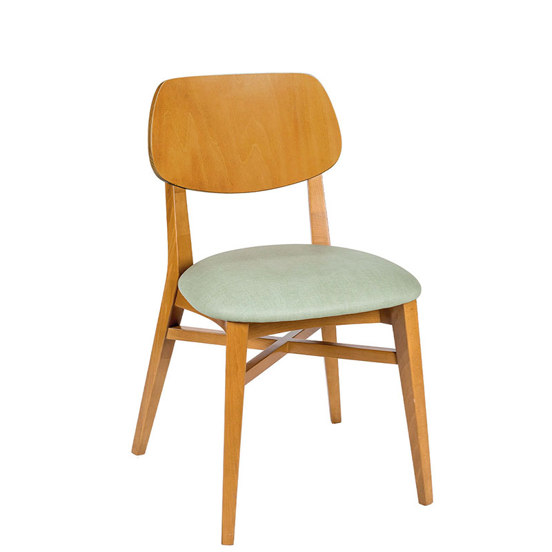 Silla Slovenia madera tapizado esmeralda