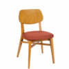 Silla Slovenia madera tapizado terracota