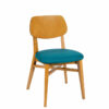 Silla Slovenia madera tapizado zafiro