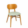 Silla Zagreb madera tapizado esmeralda