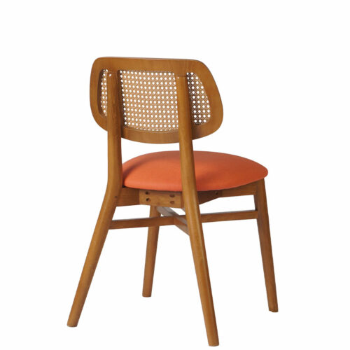 silla Croacia madera Haya barniz cedro tapizado teja trasera