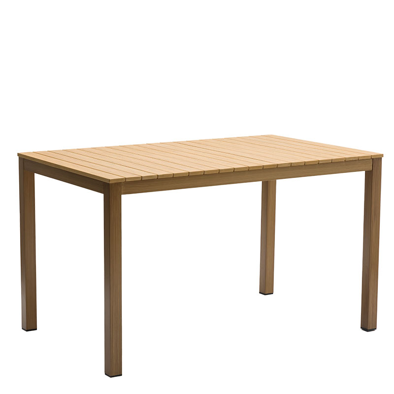 mesa Creta aluminio y tablero polywood rectangular