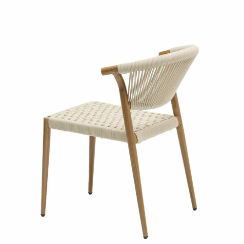 silla Sidney rope blanco vista trasera