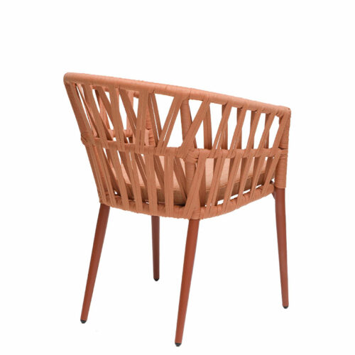 sillón para exterior Cerdeña premium terracota trasera