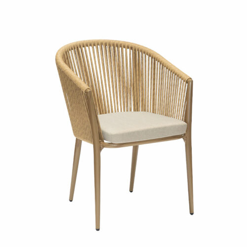 sillón Pravia rope crema
