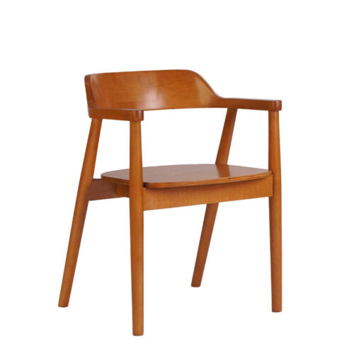 sillón en madera de Haya Varsovia con asiento laminado